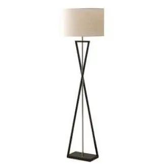 LAMPA podłogowa SANDGLASS FSG-W-E27 Abigali abażurowa OPRAWA stojąca biała