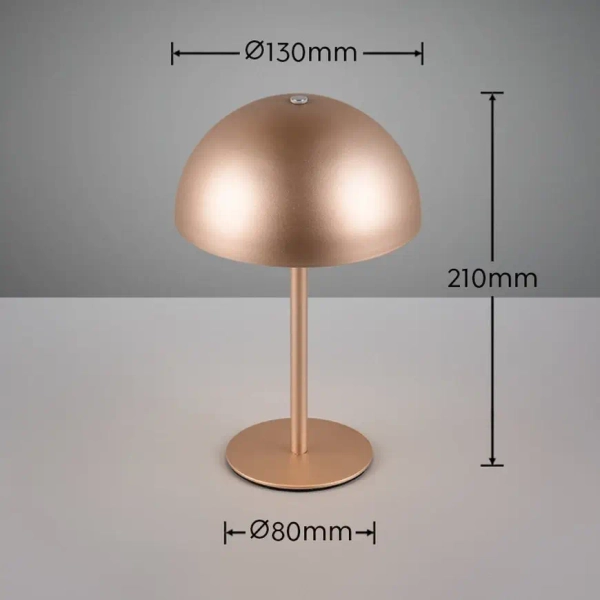 Lampka stołowa dotykowa MUNOZ R54891165 LED 1,3W 3000K grzyb kawowy