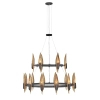 Żyrandol designerski WILLOW QN-WILLOW18-CBK z żywicy czarny złoty