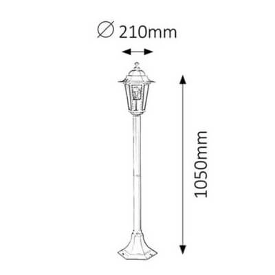Metalowa latarnia do ogrodu VELENCE 8209 zewnętrzna IP43 biała