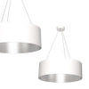 Lampa wisząca ROBIN MLP4482 Milagro zwisowa okrągła biała srebrna