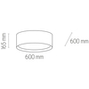 Sufitowa lampa rustykalna Juta 6584 TK Lighting okrągła jutowa brązowa