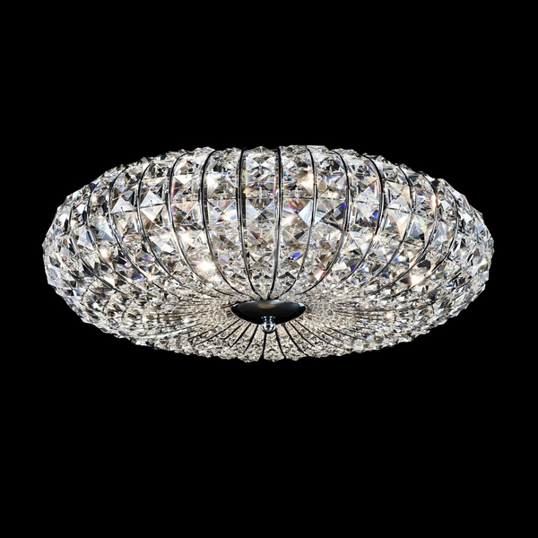 Kryształowy plafon Broche DIA902-06-N Maytoni okrągły glamour srebrny