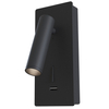 Metalowy kinkiet na USB Mirax C041WL-L3B3K LED 3W 3000K tuba czarna
