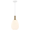 Szklana lampa wisząca nad stół Alton 47303001 biały złoty