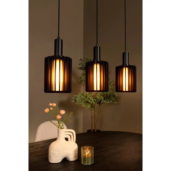 Nowoczesna lampa wisząca Lambres 45410/05/30 na listwie czarna