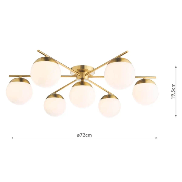 Lampa sufitowa do przedpokoju Bombazine BOM5035 kule mosiądz