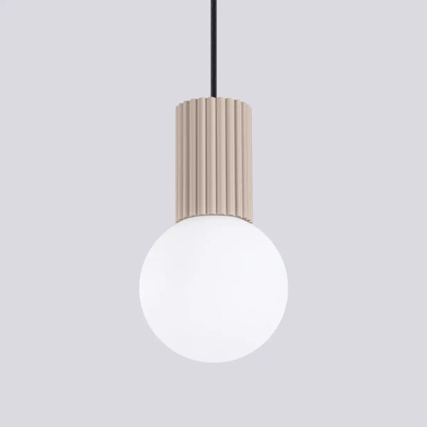 Okrągła lampa wisząca HALO SL.1744 szklana kulista kaszmirowa