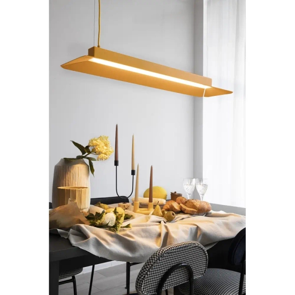 Ledowa lampa wisząca Yottsu YOA653P02 LED 14,4W 3000K podłużny żółty