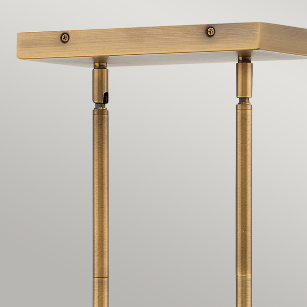 Podłużna lampa wisząca QN-ENSEMBLE6-BB metalowa brązowa