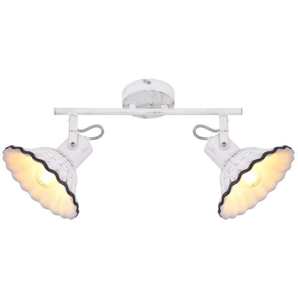 Sufitowa LAMPA industrialna JOWITA 54050-2 Globo metalowa OPRAWA reflektorki metalowe hygge białe czarne