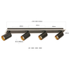 Reflektorki sufitowe Parma LP-0612/4C BK Light Prestige LED 50W 3000-6000K czarne