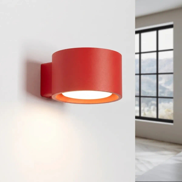 Czerwona lampa ścienna MODO SL.2477 1xGx53 metalowy kinkiet