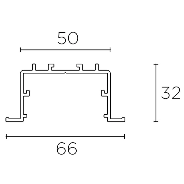 Wpuszczana liniowa lampa Lupinus 2120016102-1 Elkim LED 56W 3000K biała