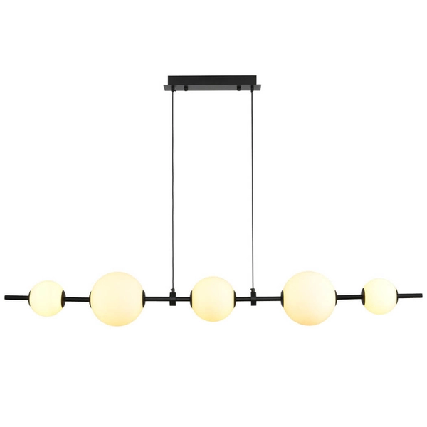 Kulista lampa wisząca MILA ST-CP241222-5L LED 27W 3000K kule białe czarne