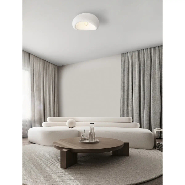 Lampa sufitowa skandynawska PALINZA biała LE45325 1xE27 kopułowa