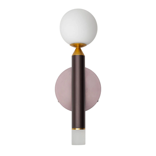 Kulista lampa ścienna Laon WL-2018109-1 Italux LED 6W 3000K brązowy biały złoty