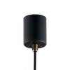 Wisząca LAMPA skandynawska LONGIS 10873105 Kaspa loftowa OPRAWA szklany ZWIS okrągły złoty przezroczysty czarny
