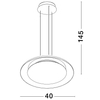 Wisząca lampa okrągła CAPINOTA LE44795 LED 24W 2700-4000K do salonu czarny biały
