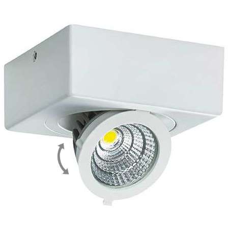 LAMPA sufitowa IGOR LED 6W 4000K 03127 Ideus metalowa OPRAWA kwadratowa regulowany plafon reflektorek biały