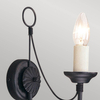 Kinkiet ścienny świecznikowy Carisbrooke CB1-BLACK Elstead metalowy czarny