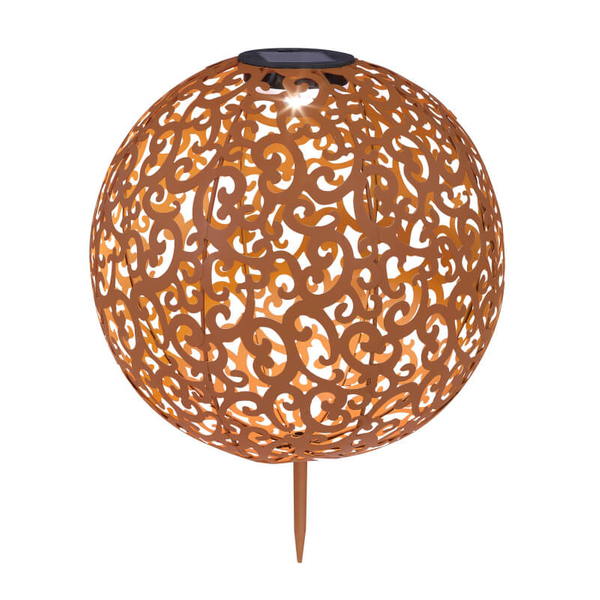 Lampka ogrodowa Solar 33744R Globo LED 0,12W 3000K kula ball IP44 miedziana