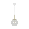 Kulista lampa wisząca nad stół Chisell 2312073035 szklana mosiądz