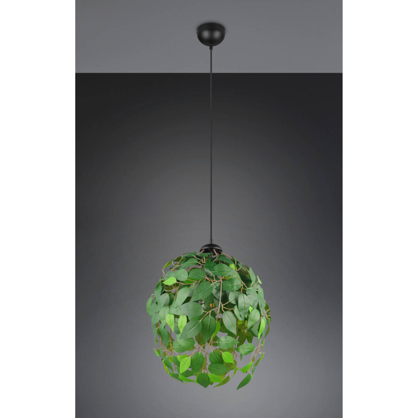 Salonowa lampa wisząca Leavy R10461915 RL Light roślina czarna zielona