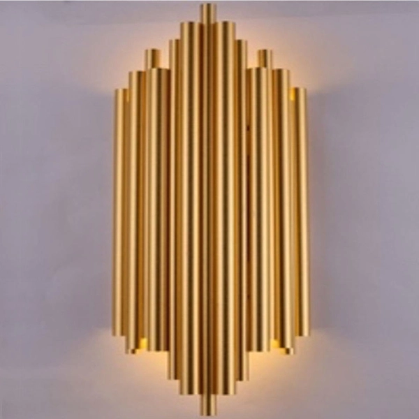 Metalowa lampa ścienna CGZONW Copel salonowy kinkiet tuby złote matowe