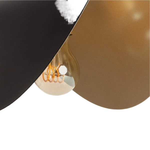 Metalowa lampa wisząca Sessanta ABR-LW-SES do salonu złota czarna