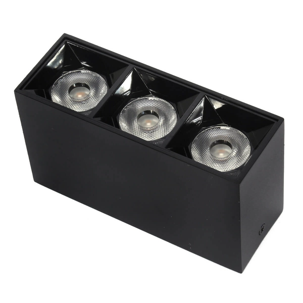 Prostokątna lampa sufitowa 1058 Domeno LED 9W 4000K spot metalowa czarna