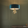 Zwisowa lampa abażurowa L&-195220 Light& morska złoto przecierane