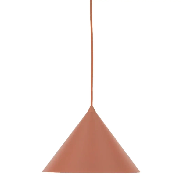 Minimalistyczna wisząca lampa Cono 6632 stożkowa pomarańczowy