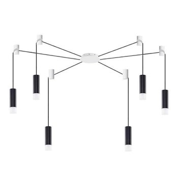 Lampa wisząca 6 linek Ziko AZ3409+6xAZ3117+6xAZ2679 Azzardo czarny biały