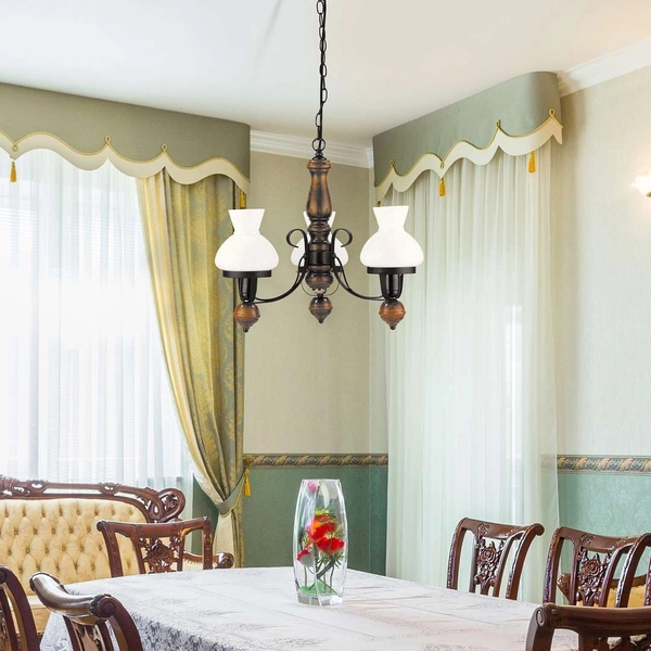 Żyrandol LAMPA wisząca PETRONEL 7078 Rabalux rustykalna OPRAWA vintage drewno orzech rustic