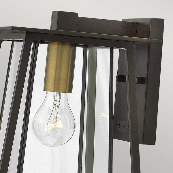 Kinkiet ścienny HK-WALKER2-M Hinkley zewnętrzny na elewację przeźroczysty