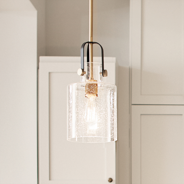 Lampa wisząca loft QN-KITNER-P-NBR do jadalni mosiądz