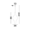 Lampa wisząca do sypialni NERELDO LE45309 jedwabna biała