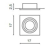 Lampa wpuszczana Siro AZ2805 z regulacją do sypialni czarna