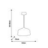 Wisząca LAMPA hygge STUDIO MLP8848 Milagro skandynawska OPRAWA zwis metalowy biały drewno