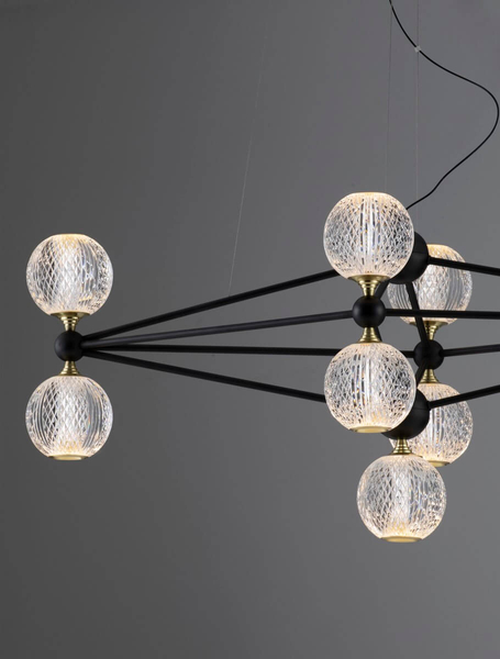 Lampa wisząca BOYA LE42738 LED 42W 3200K z funkcją ściemniania czarna