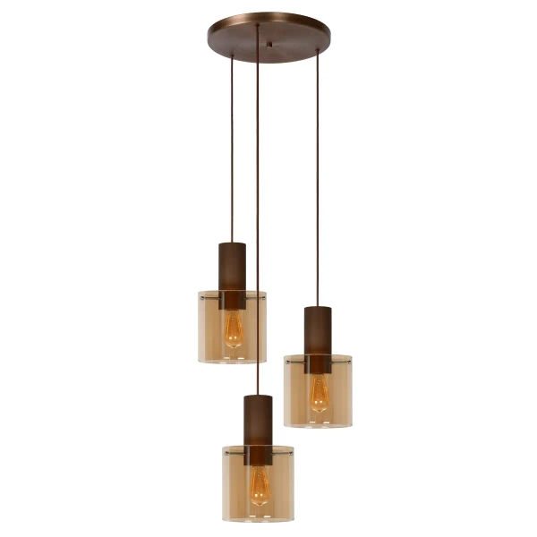 Lampa zwis kaskadowa TOLEDO 74405/13/62 Lucide miedziana bursztynowa