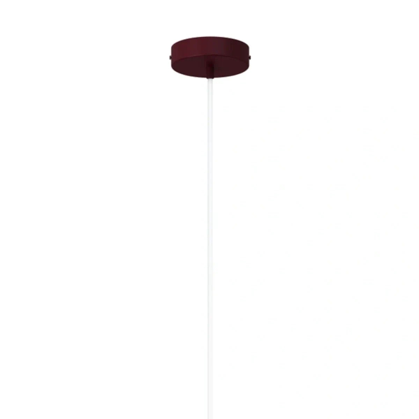 Lampa zwisowa burgundowa VITRUM 1xE27 dzwonek do sypialni 41600
