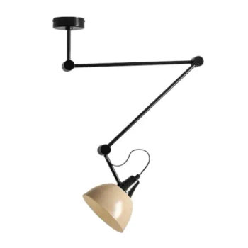Metalowa lampa sufitowa AIDA 1141PL_G3_17 regulowana beżowa czarna