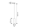 LAMPA wisząca NODA 7955 Shilo metalowa OPRAWA zwis do systemu szynowego sopel tuba biała