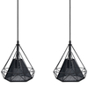 Industrialna LAMPA wisząca 8803/2 ZWIS - 07 Elem loftowa OPRAWA metalowy druciak zwis czarny