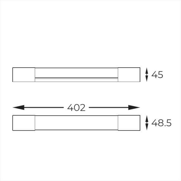 Prostokątny kinkiet Parks W200526001 Zumaline LED 3,7W 3000K IP44 nikiel