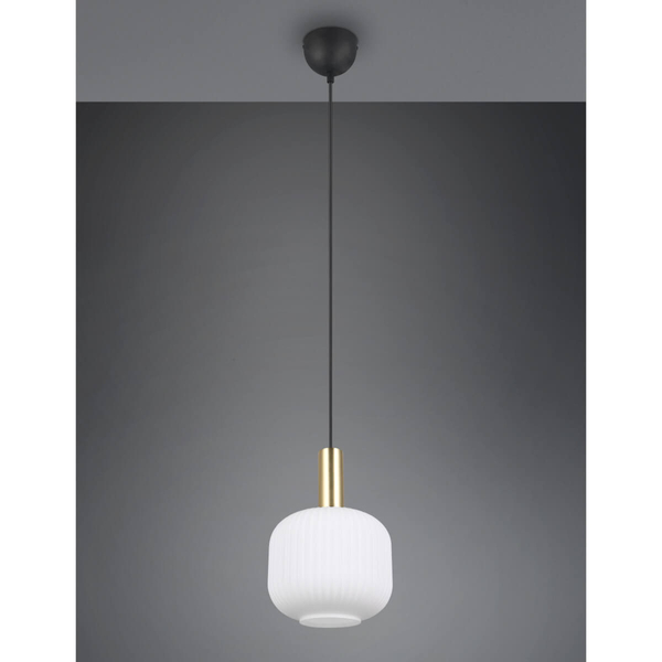 Lampa wisząca DIVA 319800108 pojedyncza metalowa czarny złoty biały