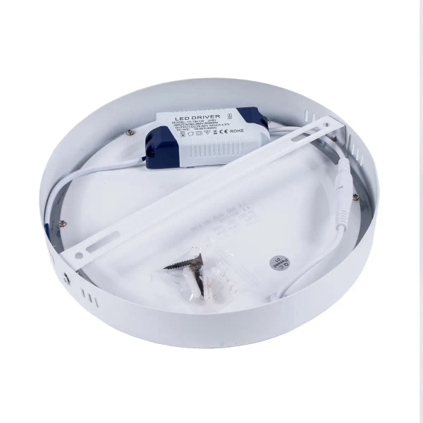 Plafon sufitowy SOLID PMO24NW LED 24W metalowy do salonu okrągły biały