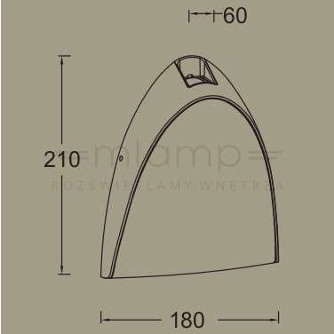 Elewacyjna LAMPA ścienna APOLLO 5188801118 Lutec metalowa OPRAWA kinkiet LED 14W 3000K półokrągły IP54 szary